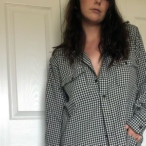 Black and white LL bean flannel